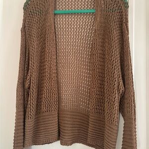 Lulu's Chocolate Open-Knit Cardigan